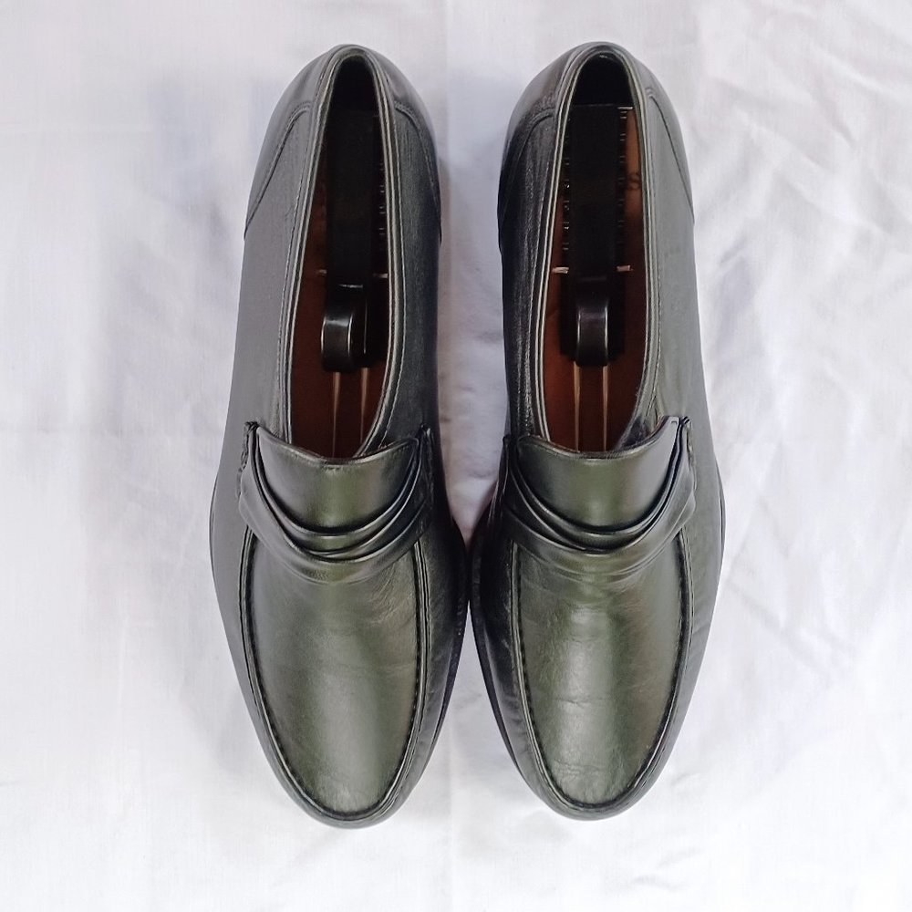 ALLEN EDMONDS BERGAMO SLIP-ON BLACK LEATHER MADE IN ITALY 9.5 D EXCELLENT